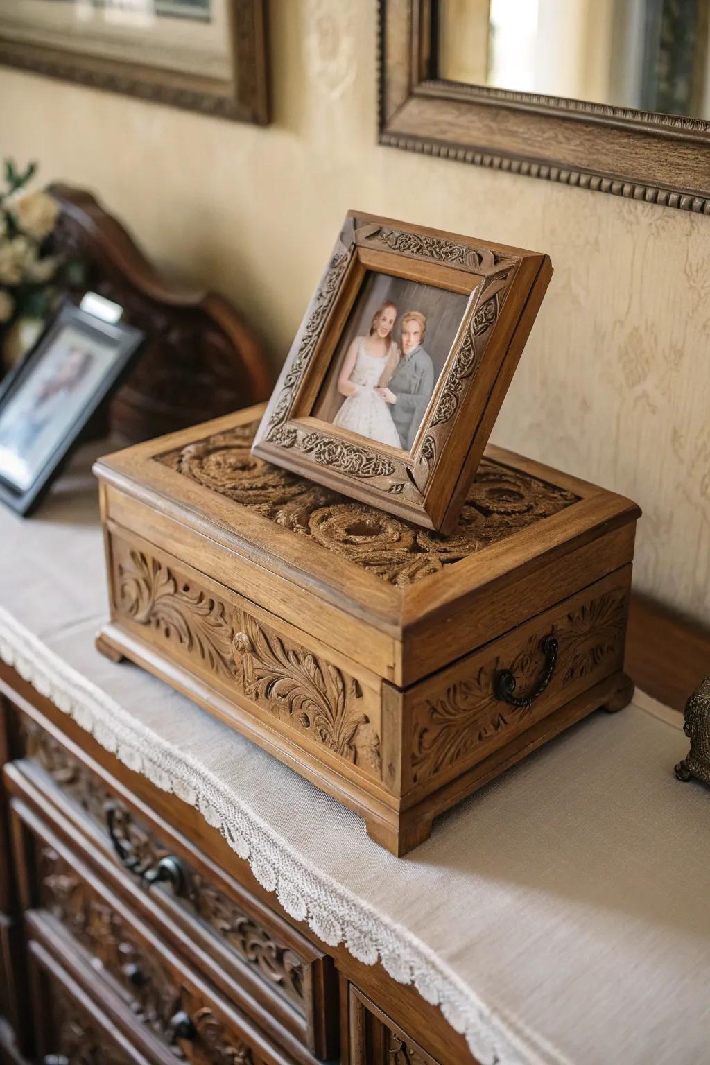 Keepsake boxes provide a delightful way to store precious memories.
