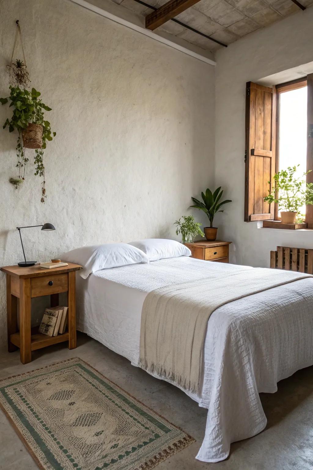 A clutter-free bedroom enhances relaxation and peace.