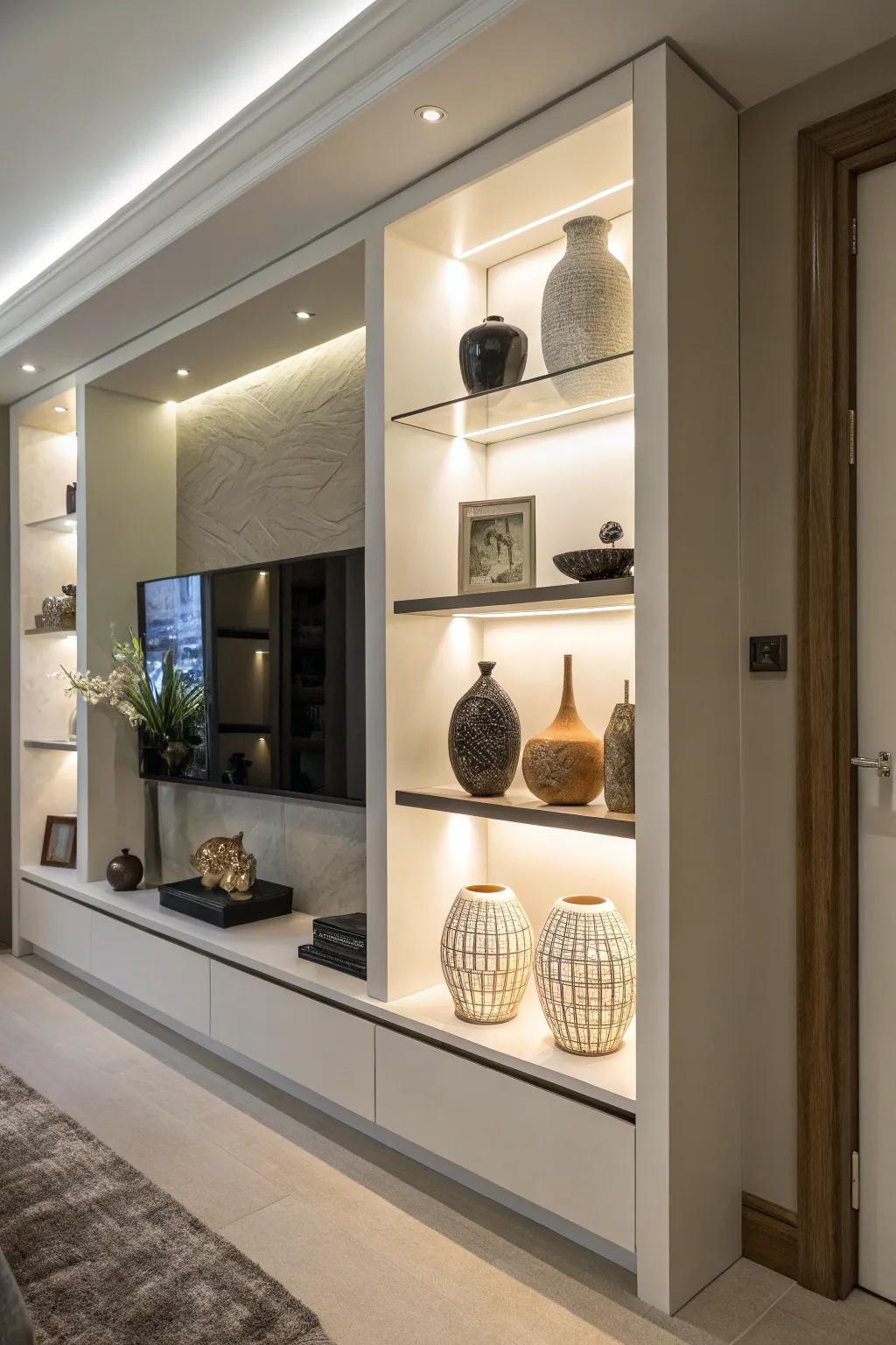 Use lighting to transform your alcove into a standout feature.