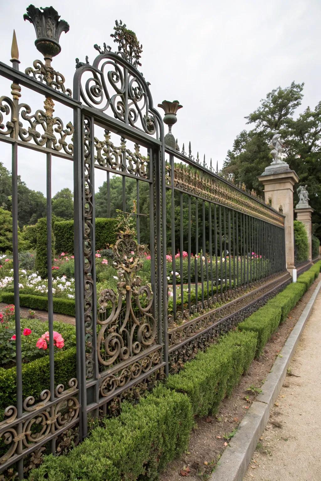 Fancy iron fences append a classic impression to any abode.