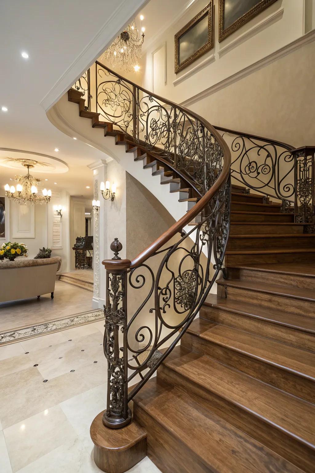 Innovative railings contribute both protection and panache to contemporary staircases.
