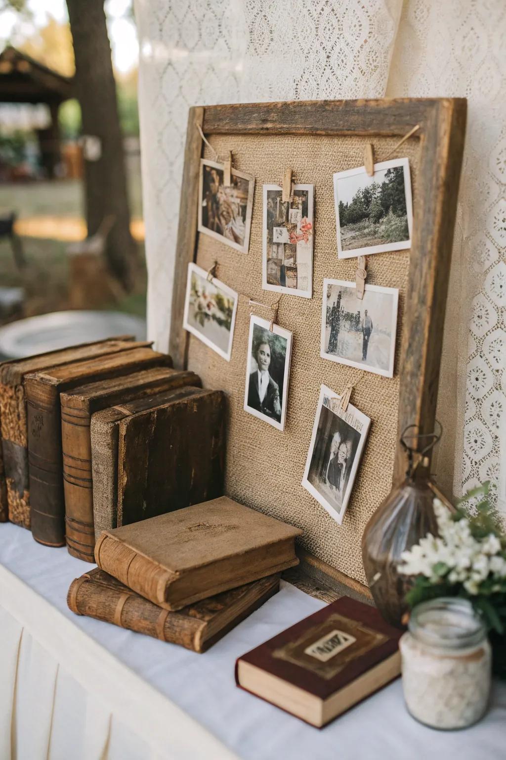 A rustic mood board showcasing inviting textural components.