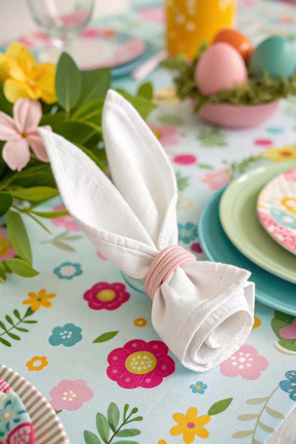 Playful bunny ears for a celebratory spring table.