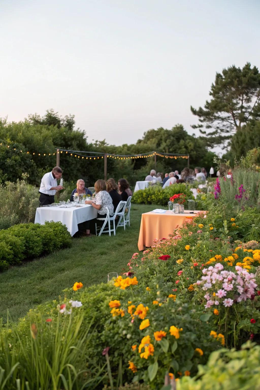 A garden gathering highlighted by nature’s own decorations.