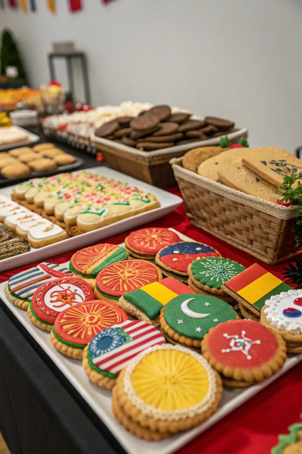 A mouthwatering assortment of cookies from around the world.