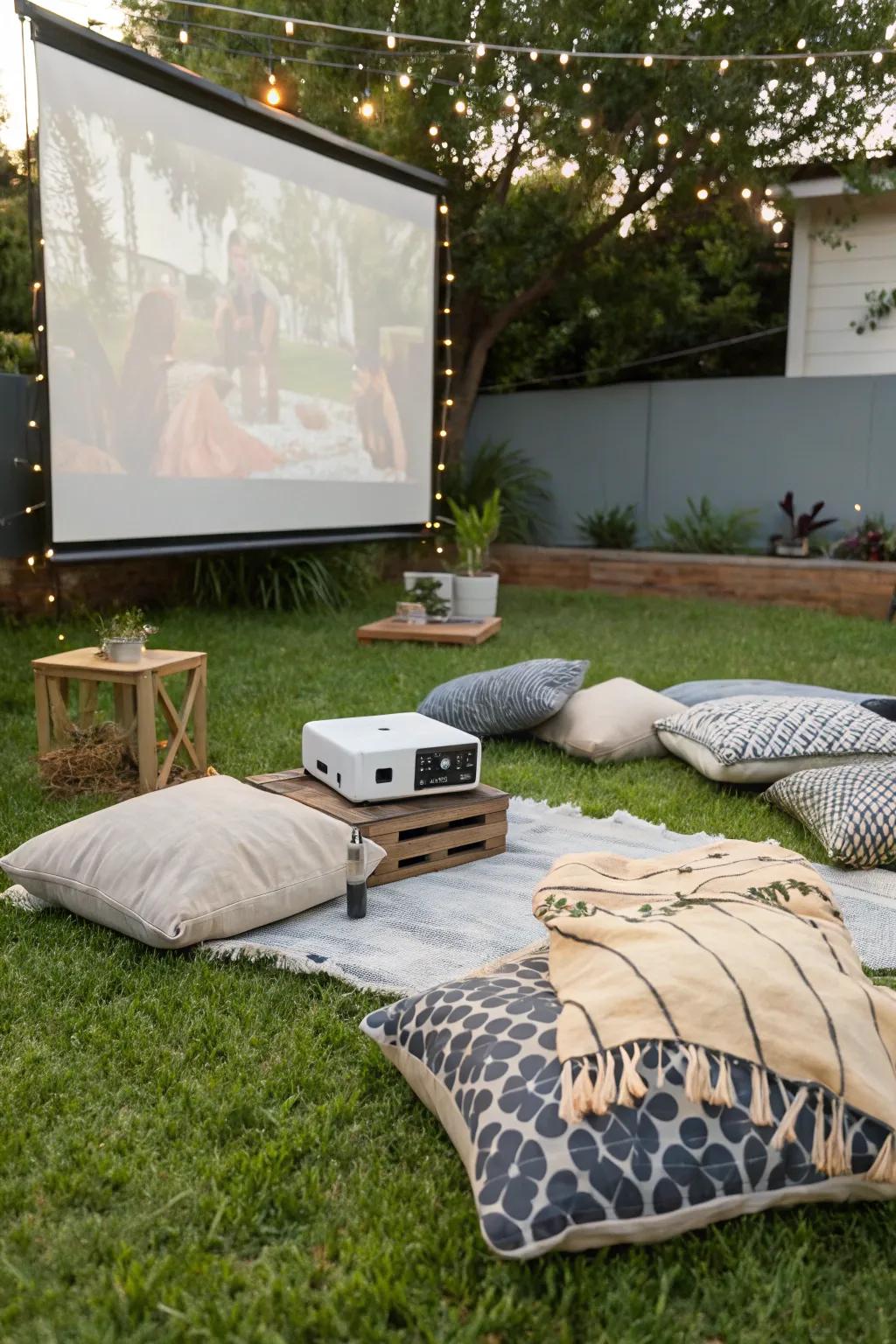 An outdoor movie night is a delightful way to enjoy films together.