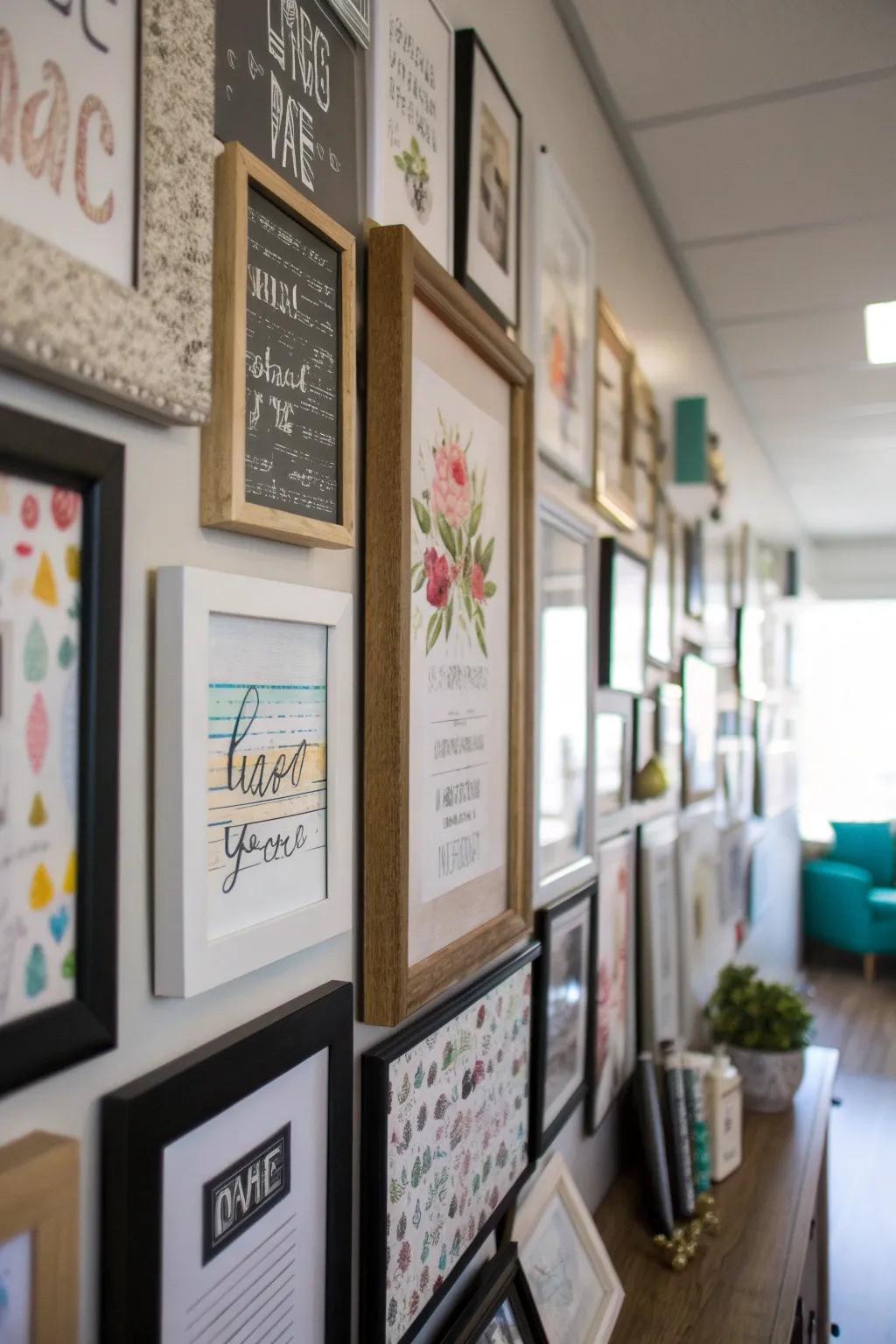Artwork and inspiring words ignite creativity and motivation in your workspace.