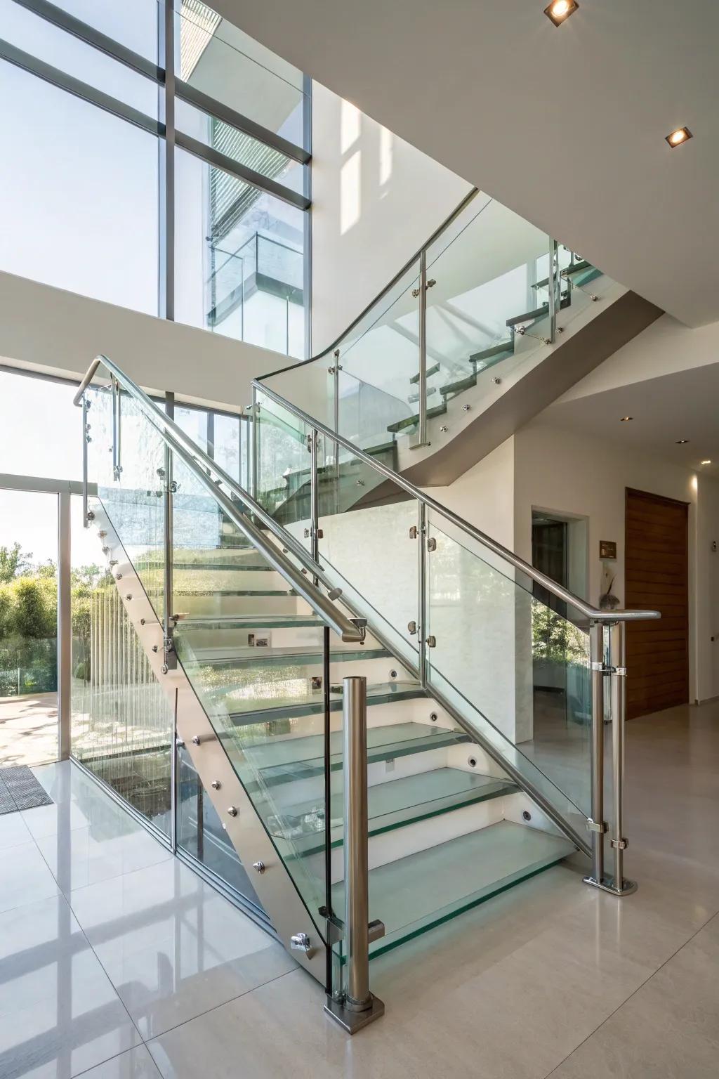 Crystal barriers deliver security without diminishing spaciousness.