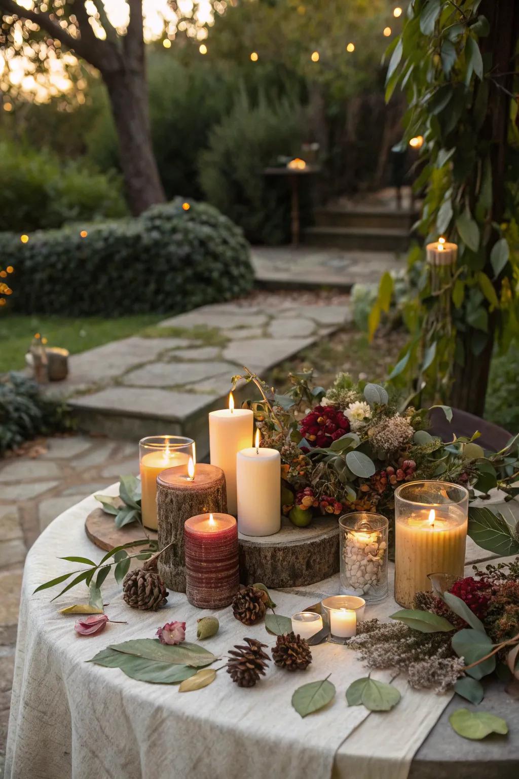 Table candle settings add class to any setting.