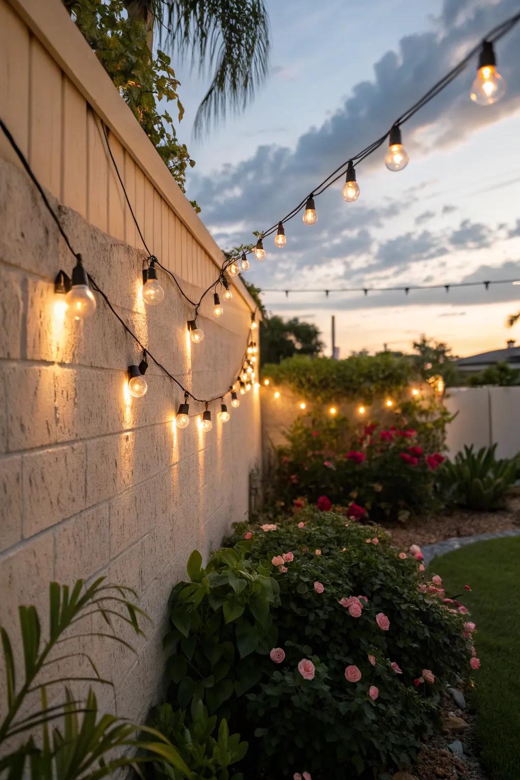 String lights imbue a captivating element into your evenings.