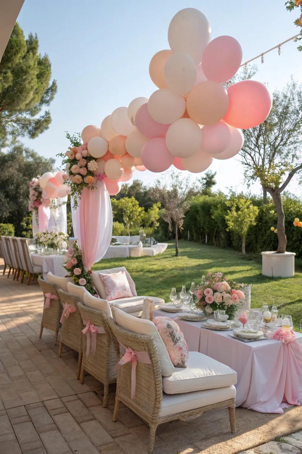Enticing seating space for attendees to revel in the baby shower festivities.