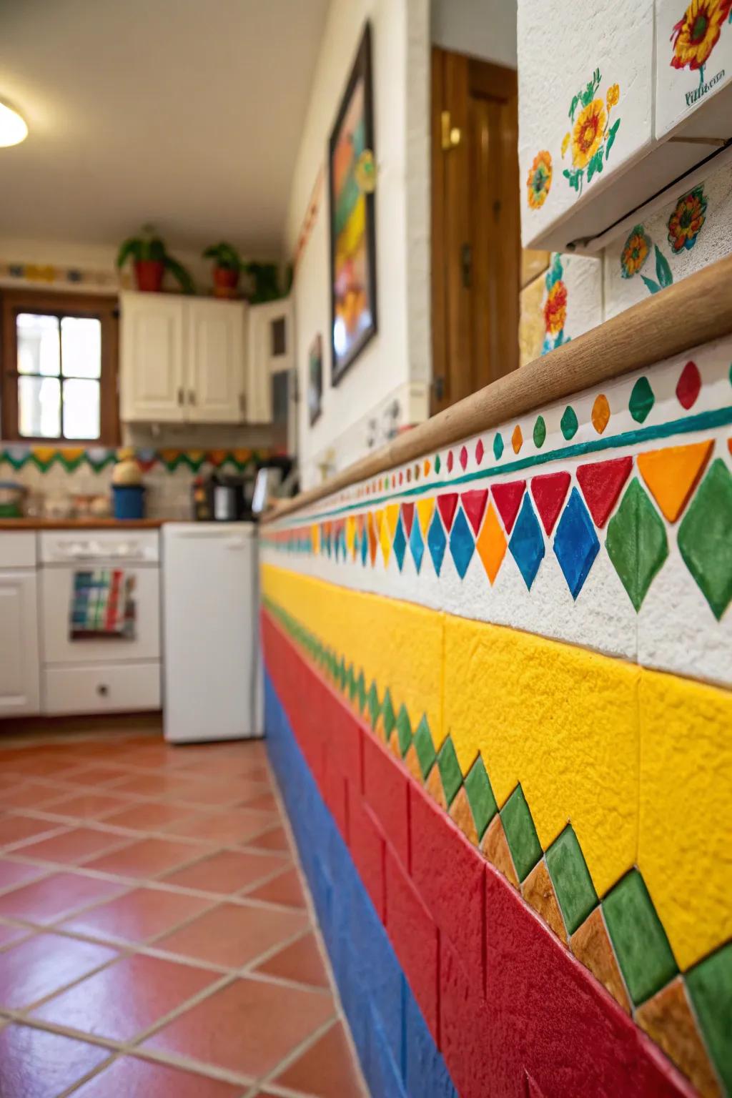 Enhance vibrancy through a colorful trim palette.
