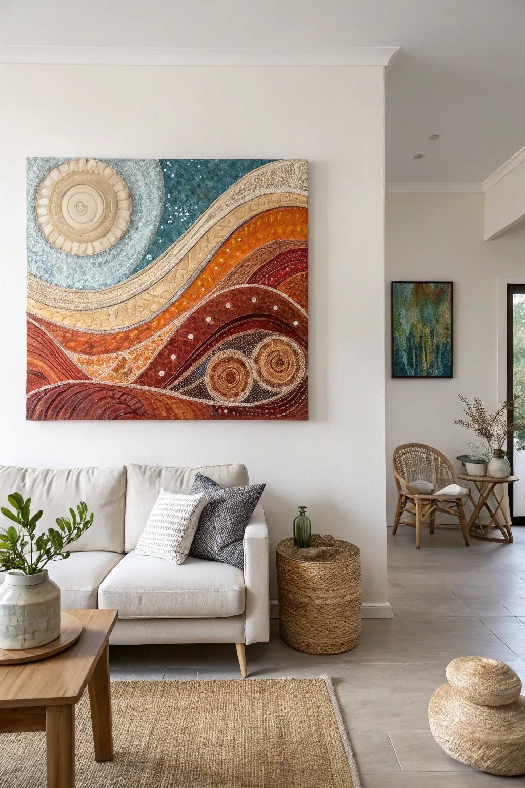 Emotionally charged and richly textured abstract piece.