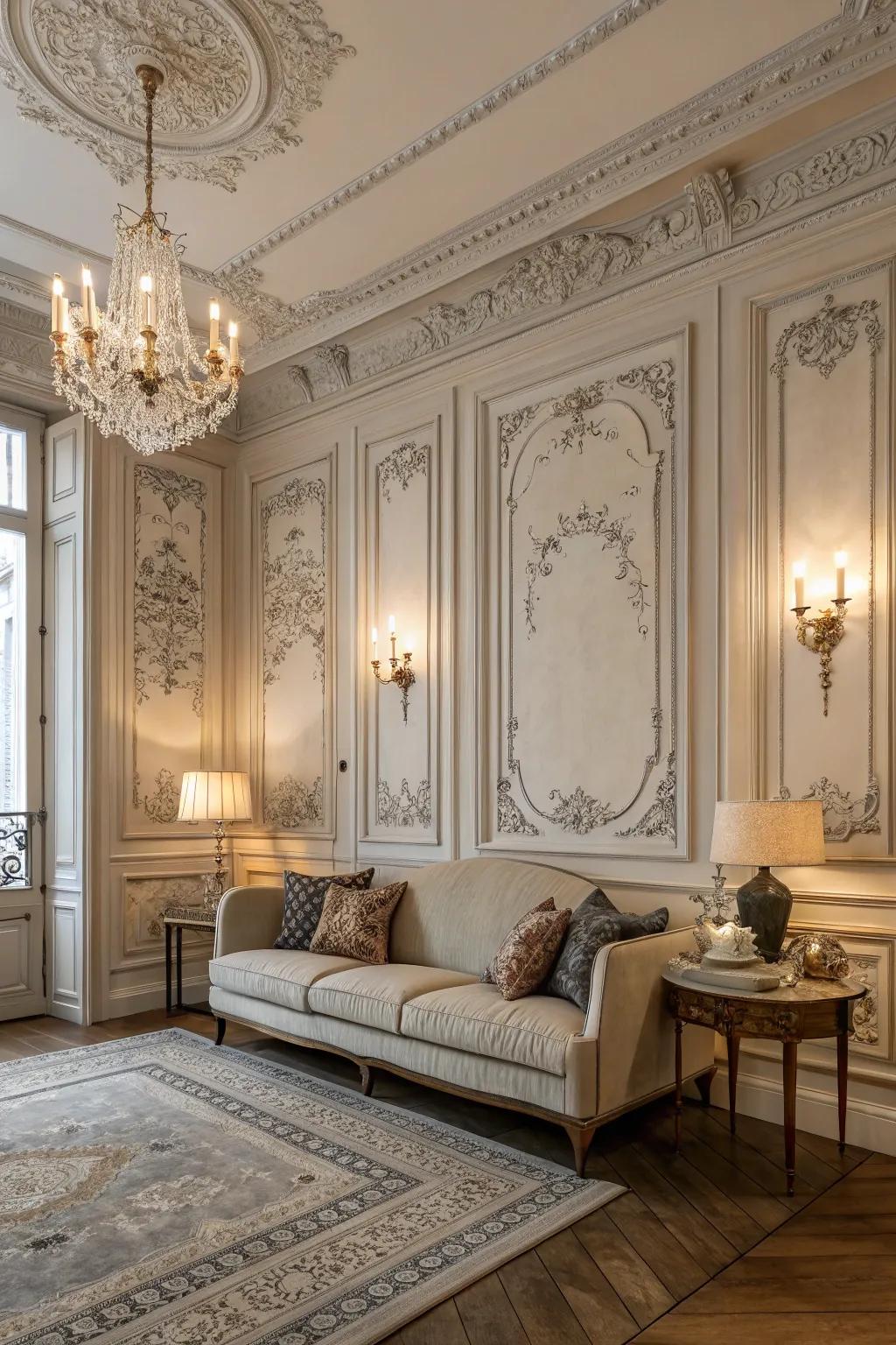 Decorative elements enhance the traditional Parisian charm.