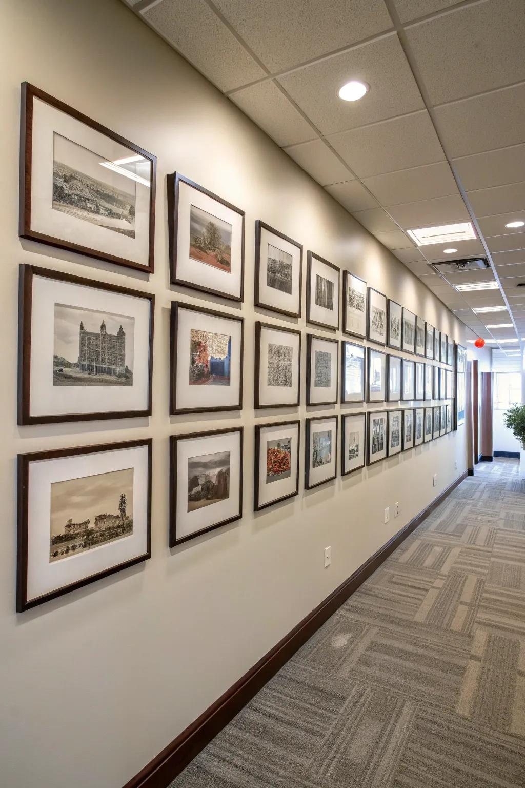 Symmetry in frame arrangement introduces a sense of structure and serenity to every space.