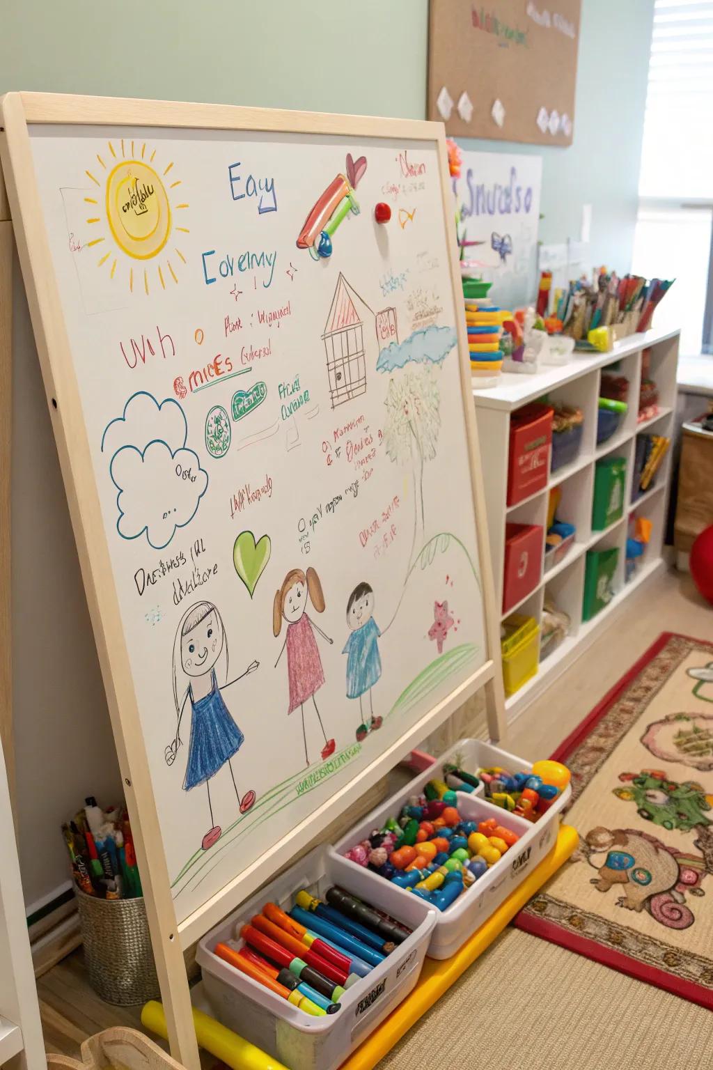 Inspire creativity with an interactive art corner on your whiteboard.