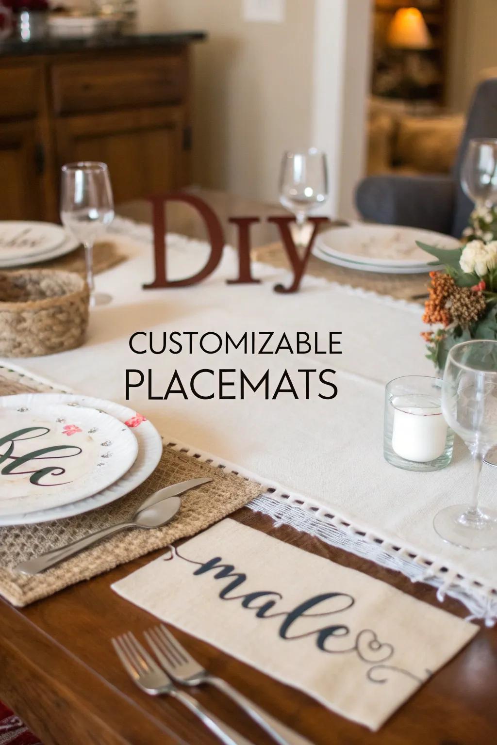 Personalized placemats excel at imbuing a bespoke flair to your table arrangement.