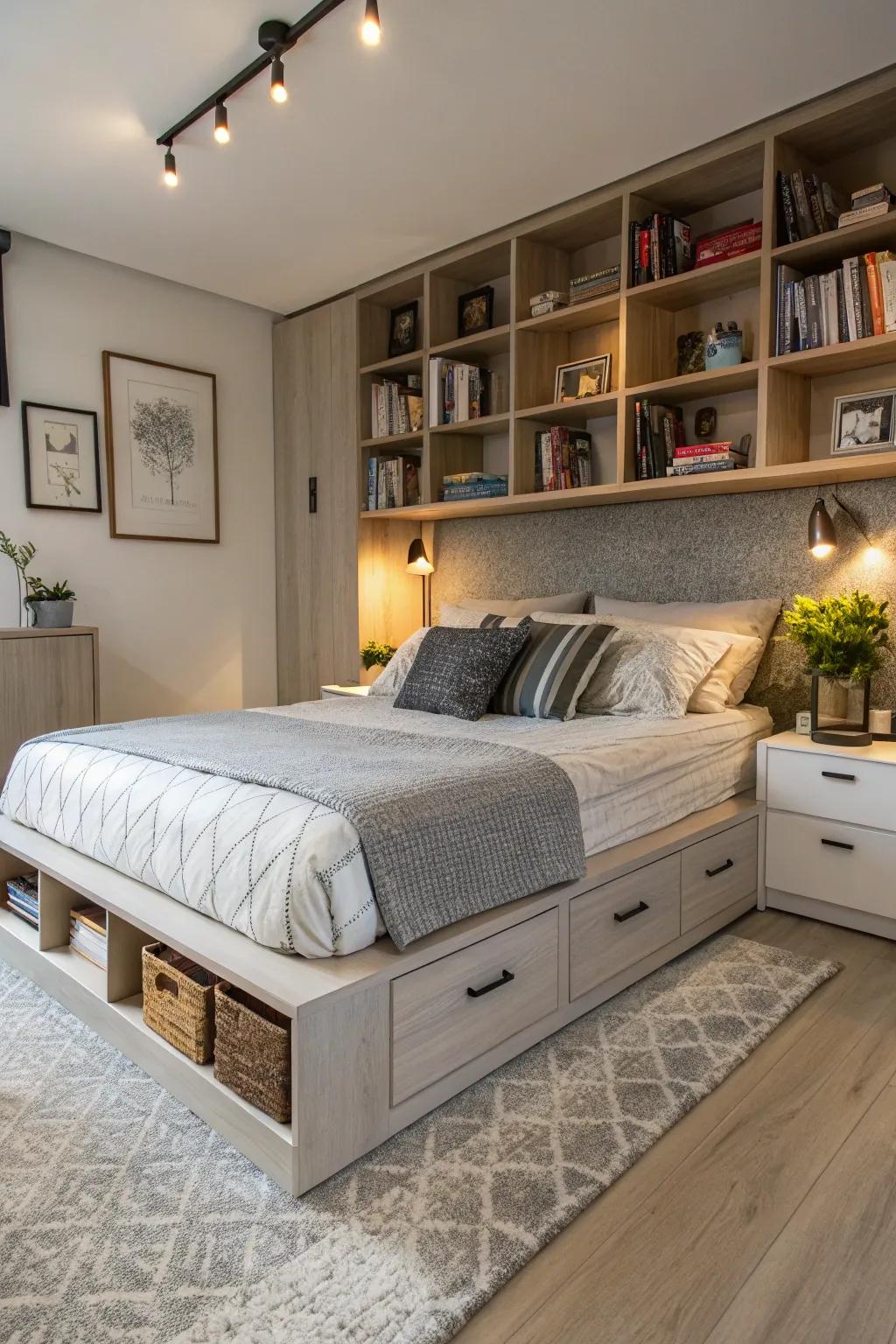 Beds with storage built in help you make the most of your space.