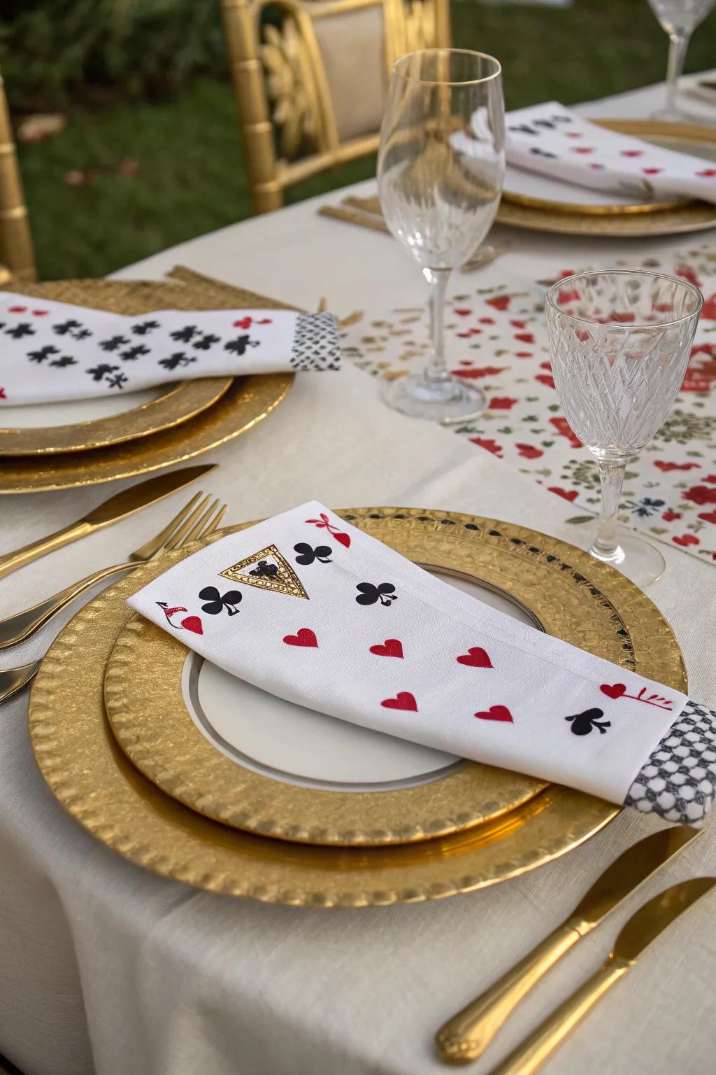 Beautify your table using themed accessories for a dash of casino elegance.
