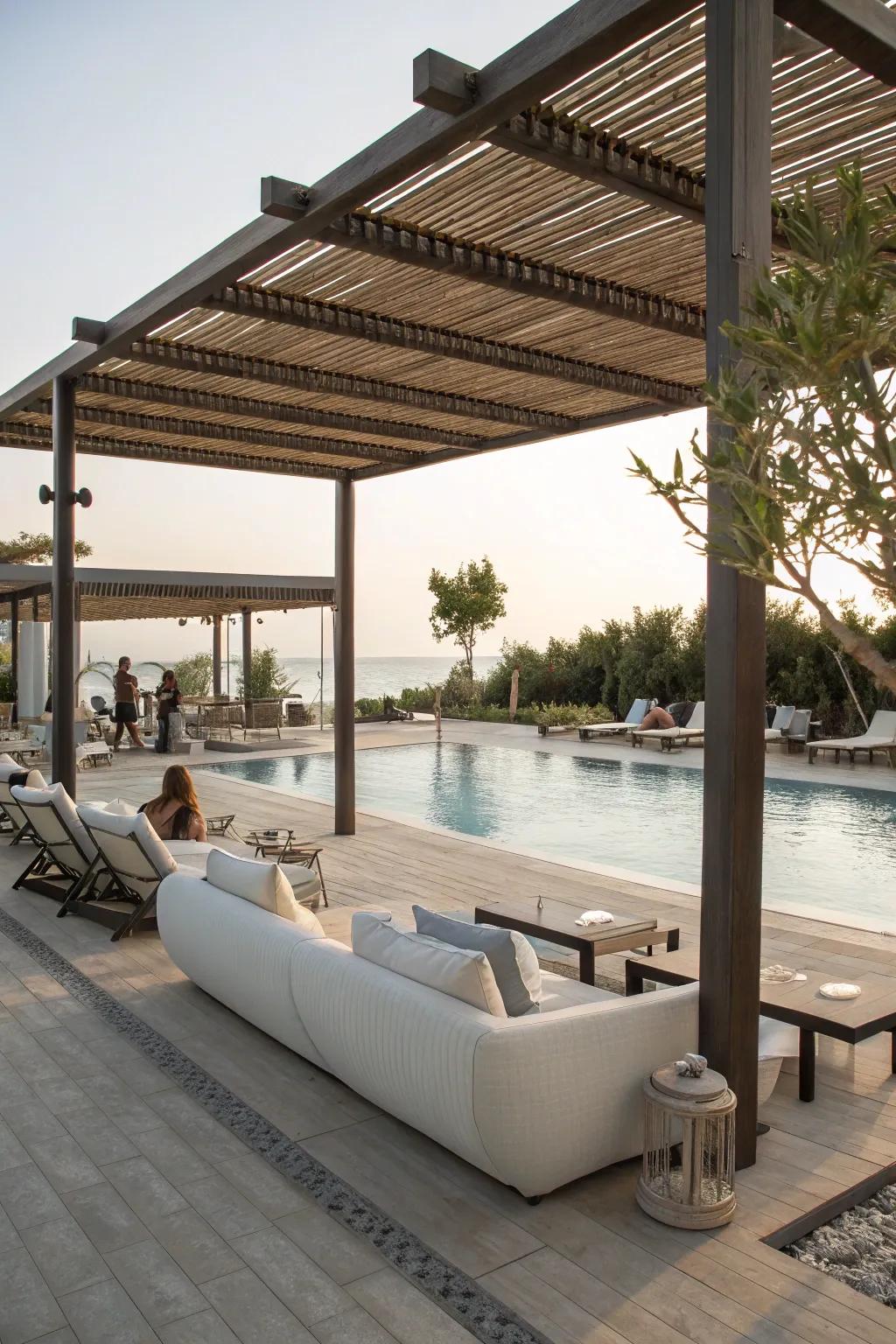Stay cool with sophisticated shade structures.