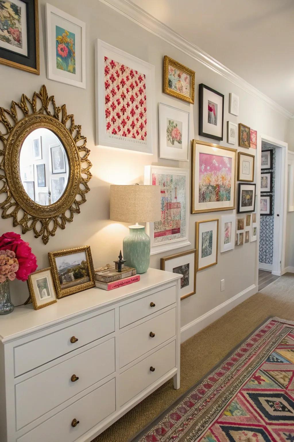 A display arrangement showcases your personal style with flair.