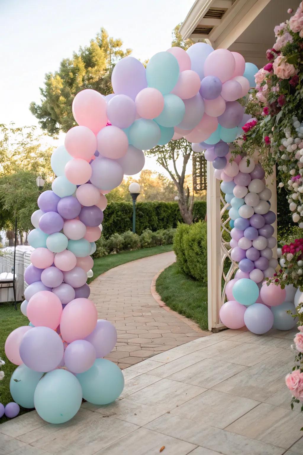 Balloon arches bring a whimsical charm to quinceañera celebrations.