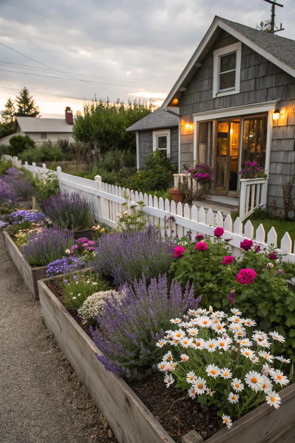 Cottage gardens add whimsy and romance.