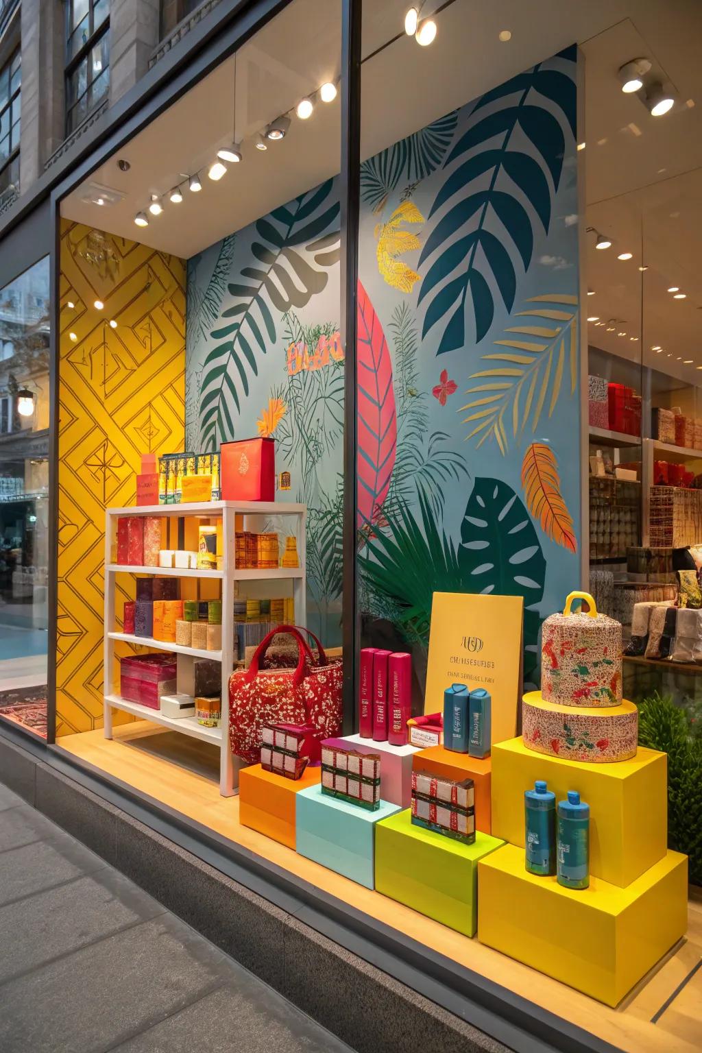 A captivating display window draws potential customers indoors.