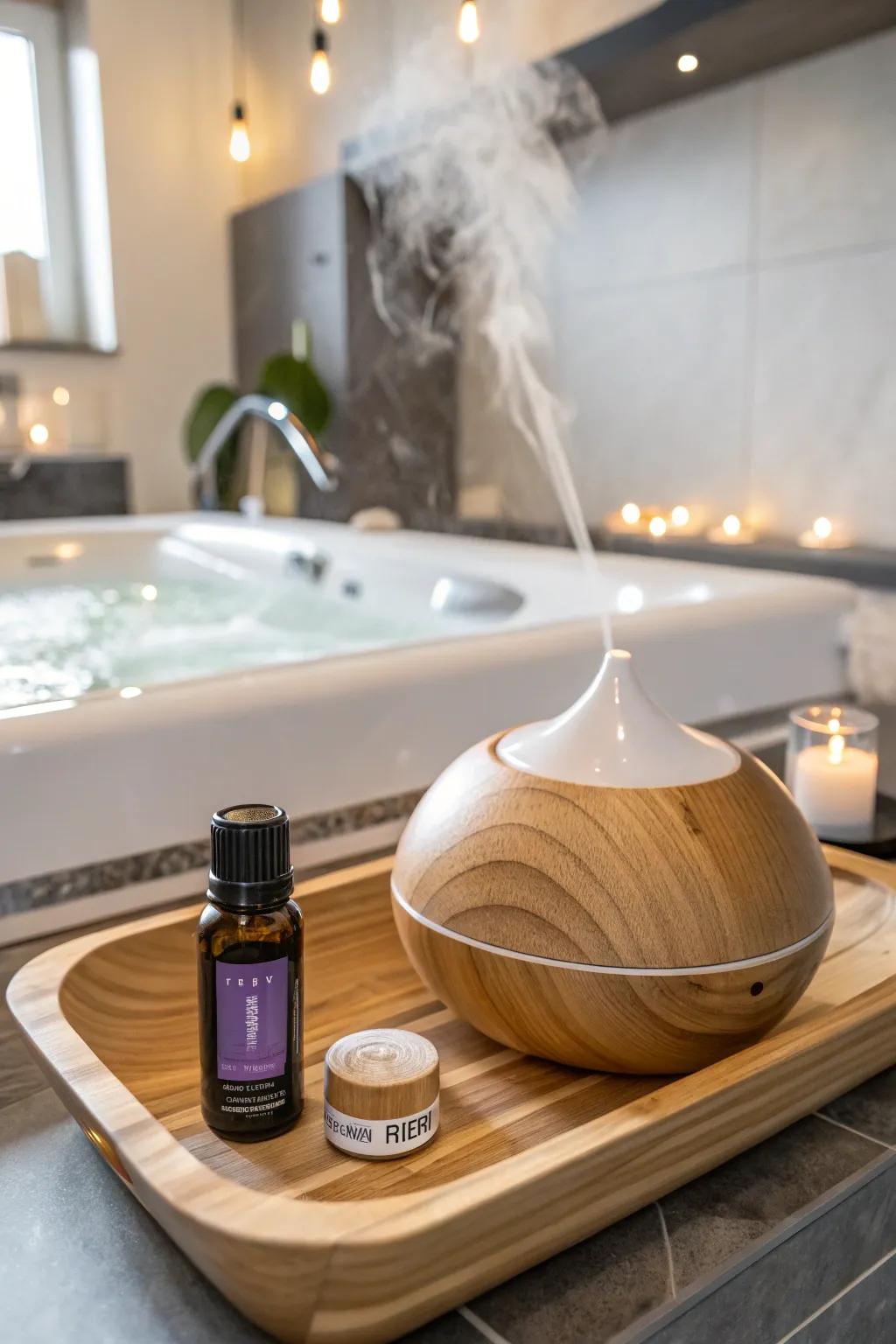 Create a spa-like atmosphere with soothing aromatherapy.