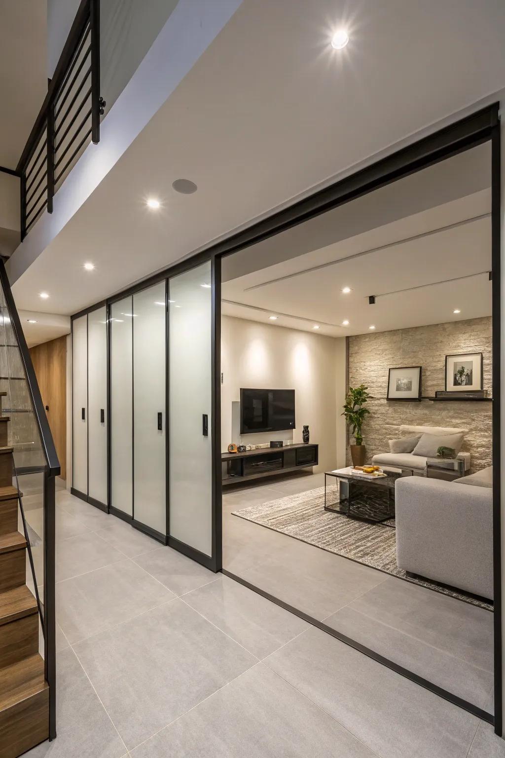 Glide panels offer a stylish and efficient solution for managing area.