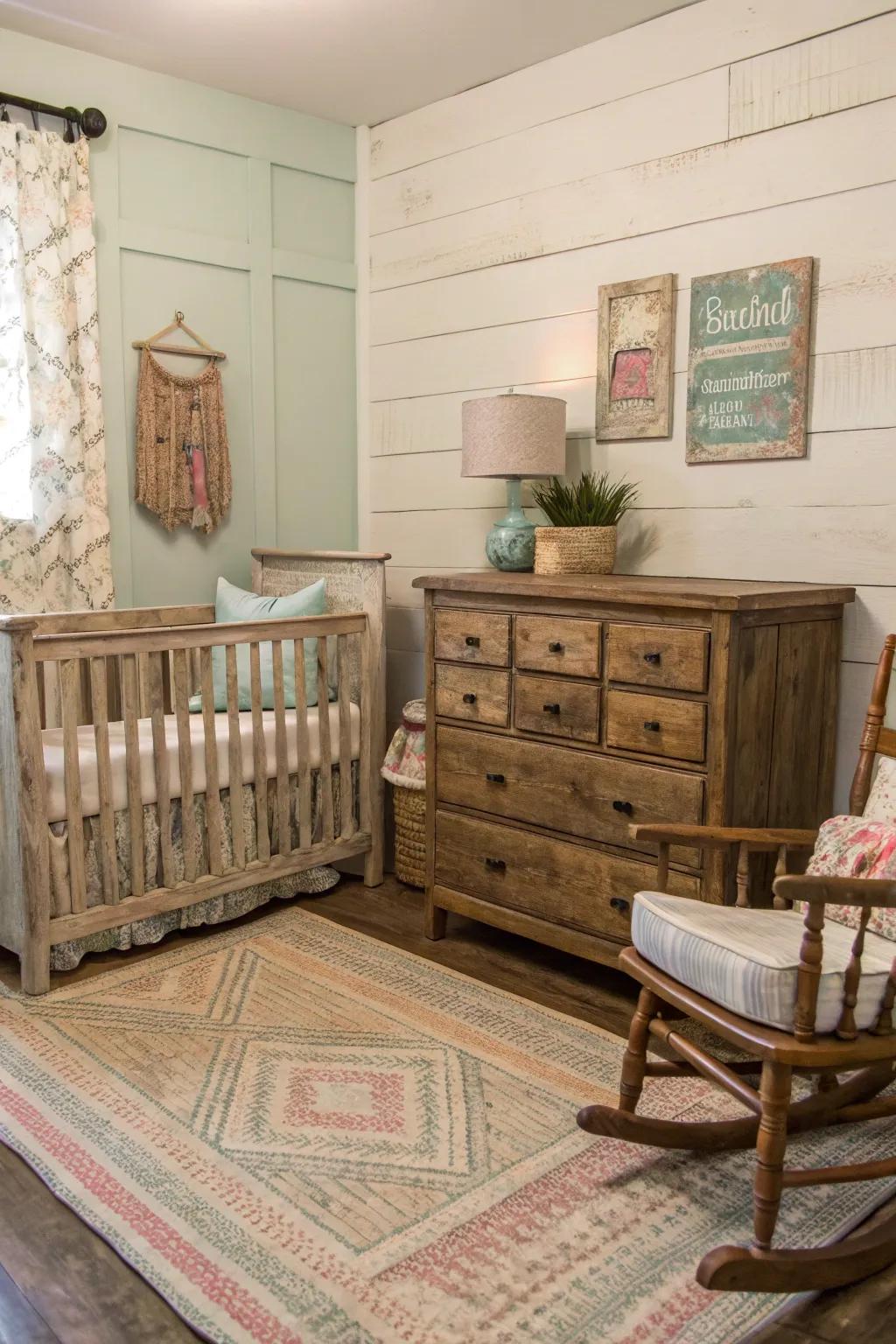 Classic embellishments give timeless charm to your baby room.
