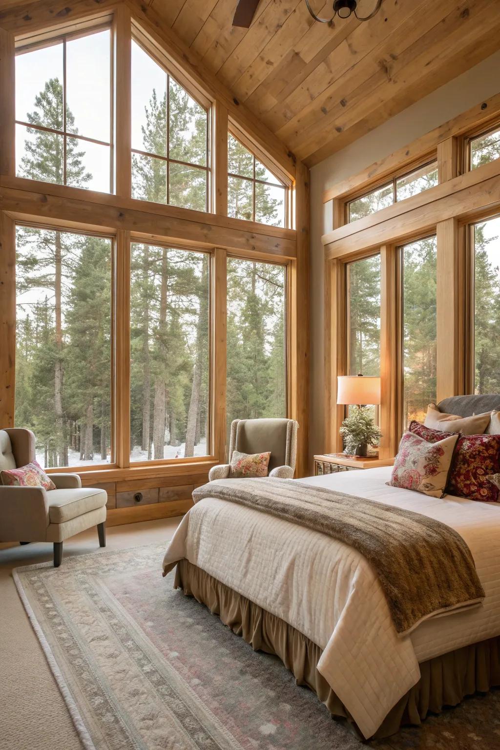 Fir trims heighten the snug atmosphere of your space.