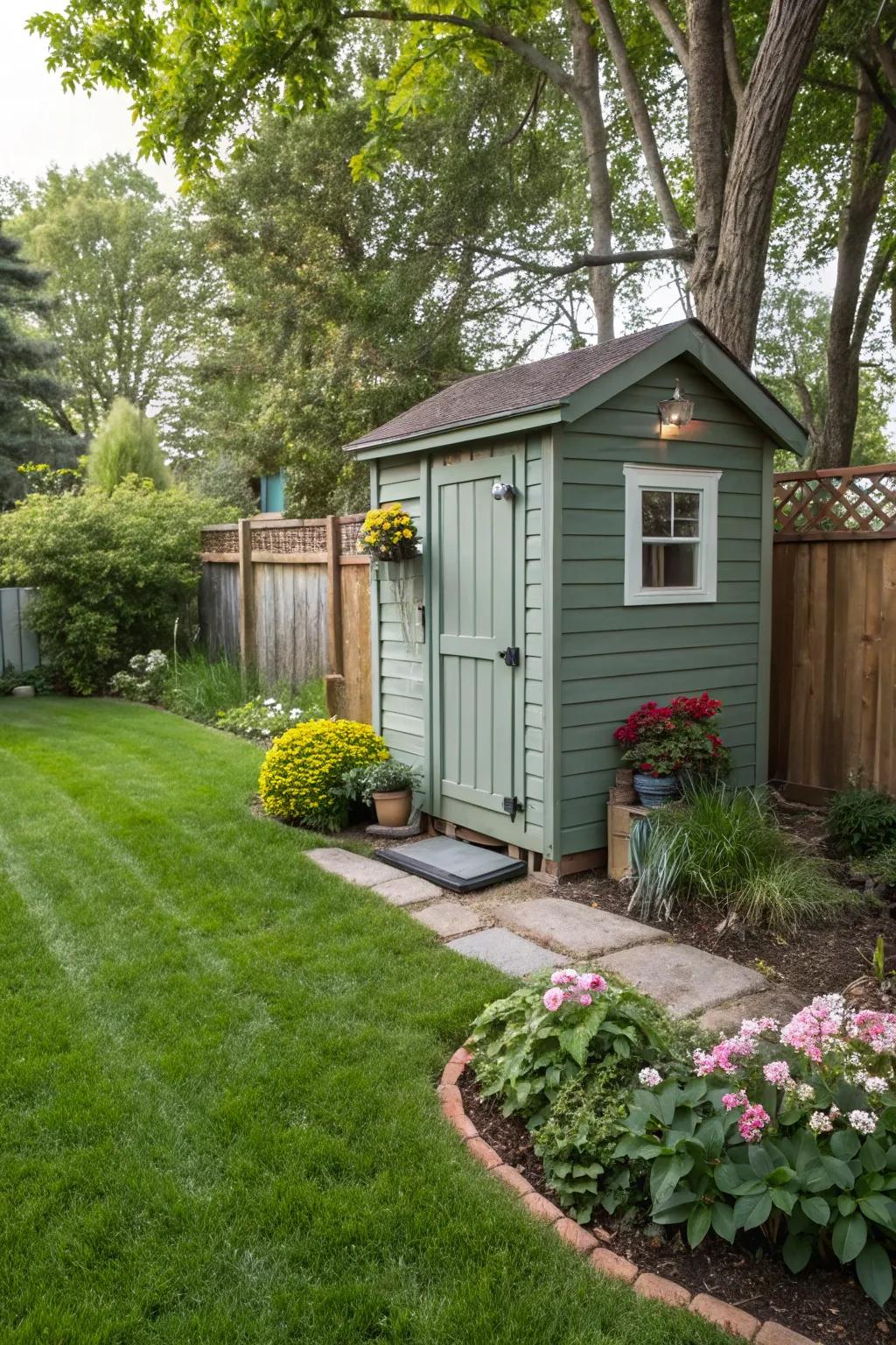 An edge structure makes the most of the yard space while staying functional.