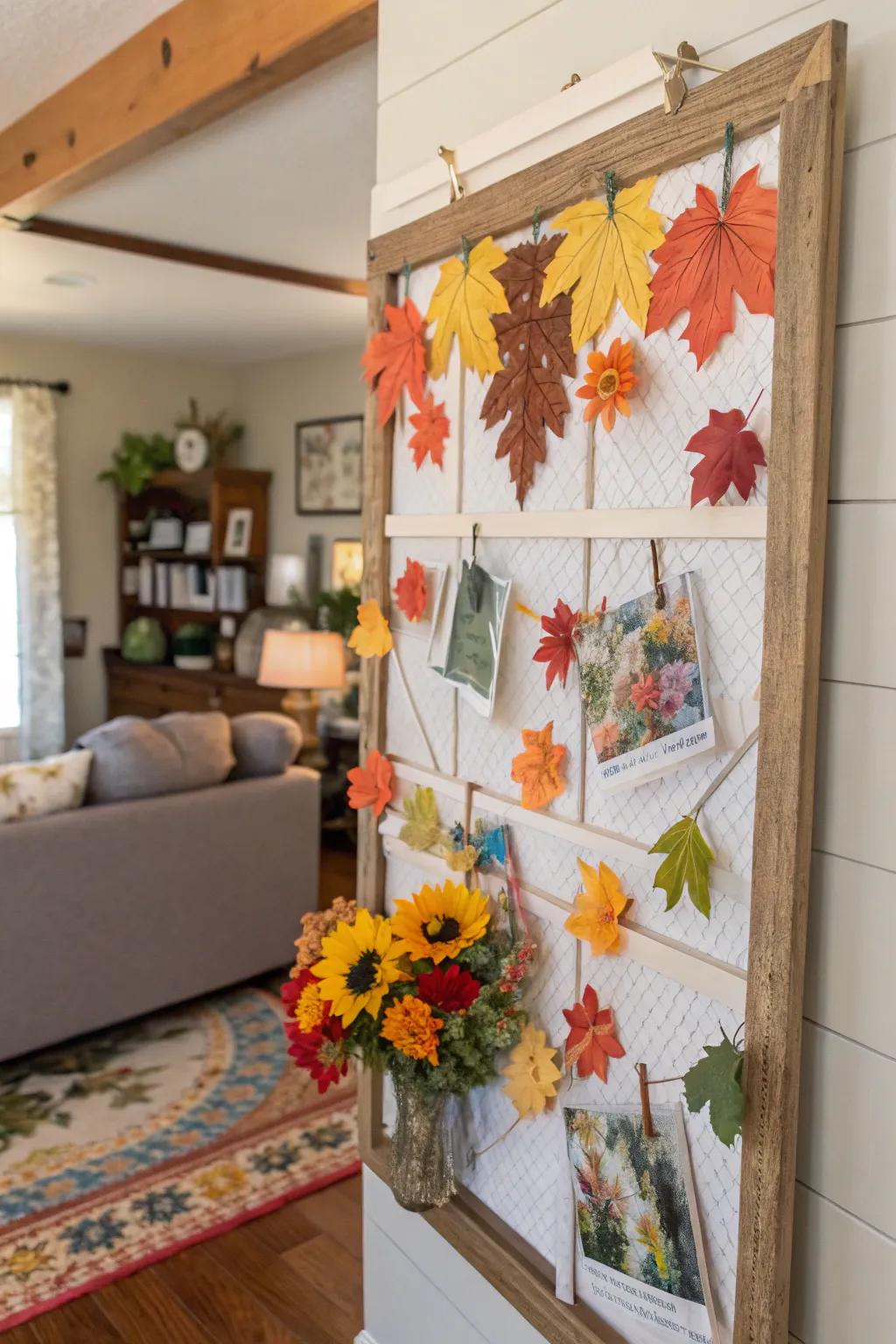 Keep your interior alive with evolving, seasonal paneled pinboard themes.