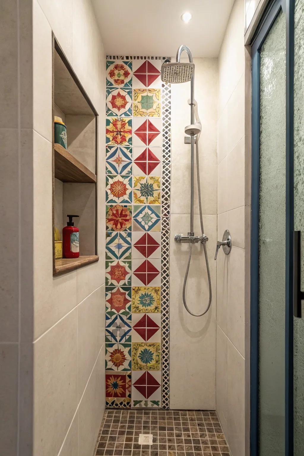 Feature walls are excellent for injecting a sense of drama and style into your bathroom.