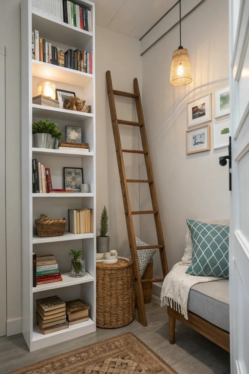 Ascending shelves are suitable for vertical storage.