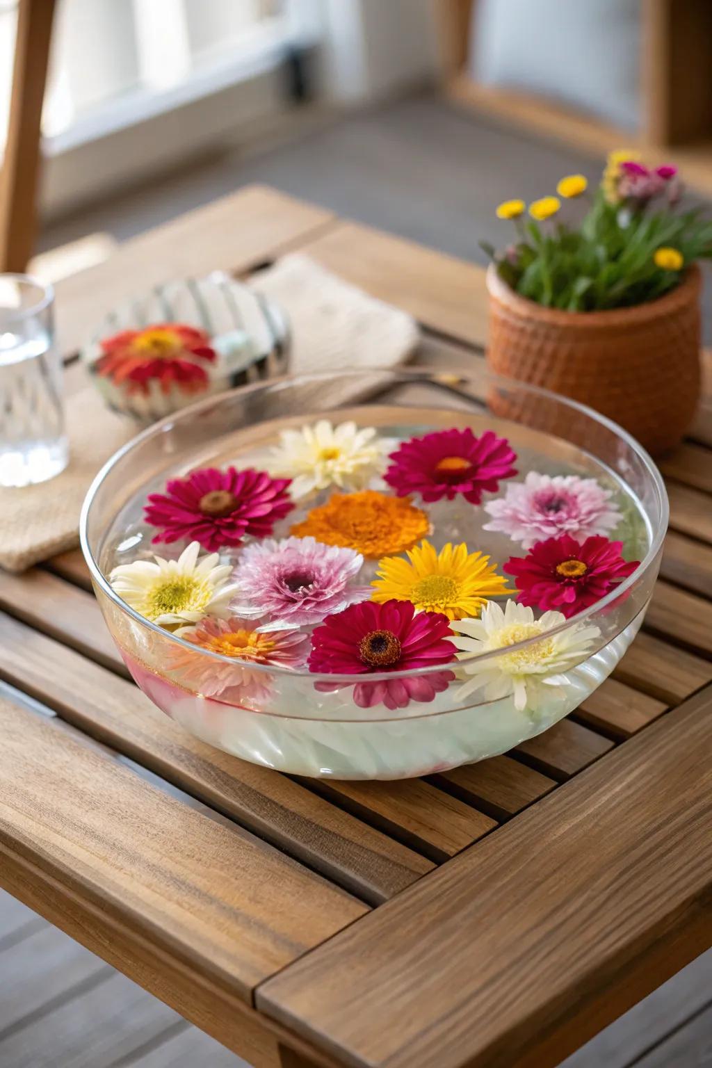 Weightless flowers conjure up a serene and captivating vision.