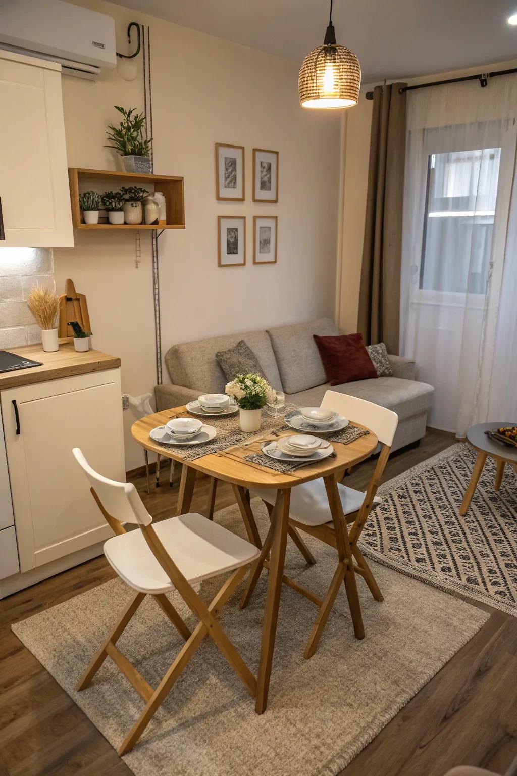 A table that extends is perfect for adapting to how many people you need to seat.