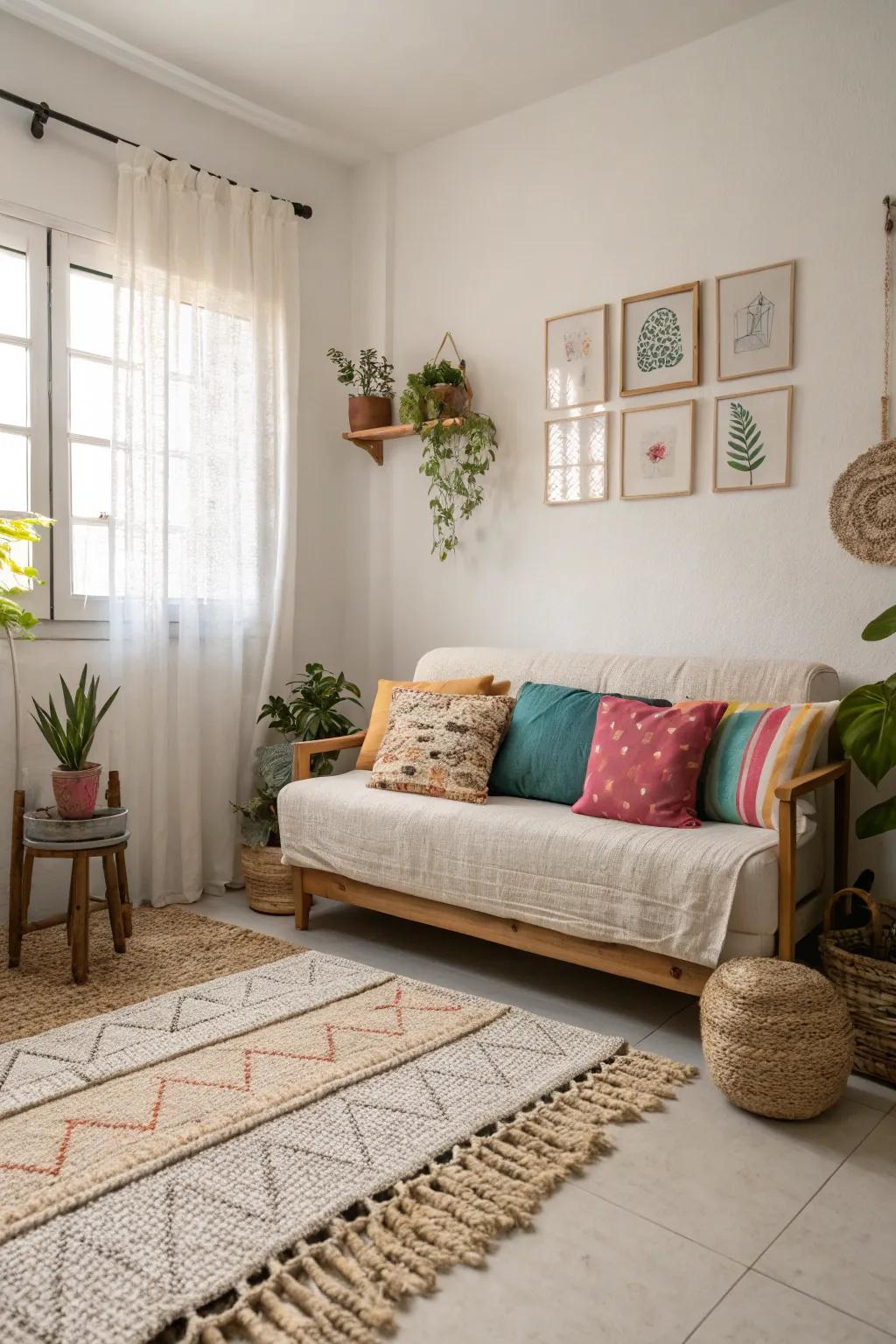 Decor adds vibrancy and interest.