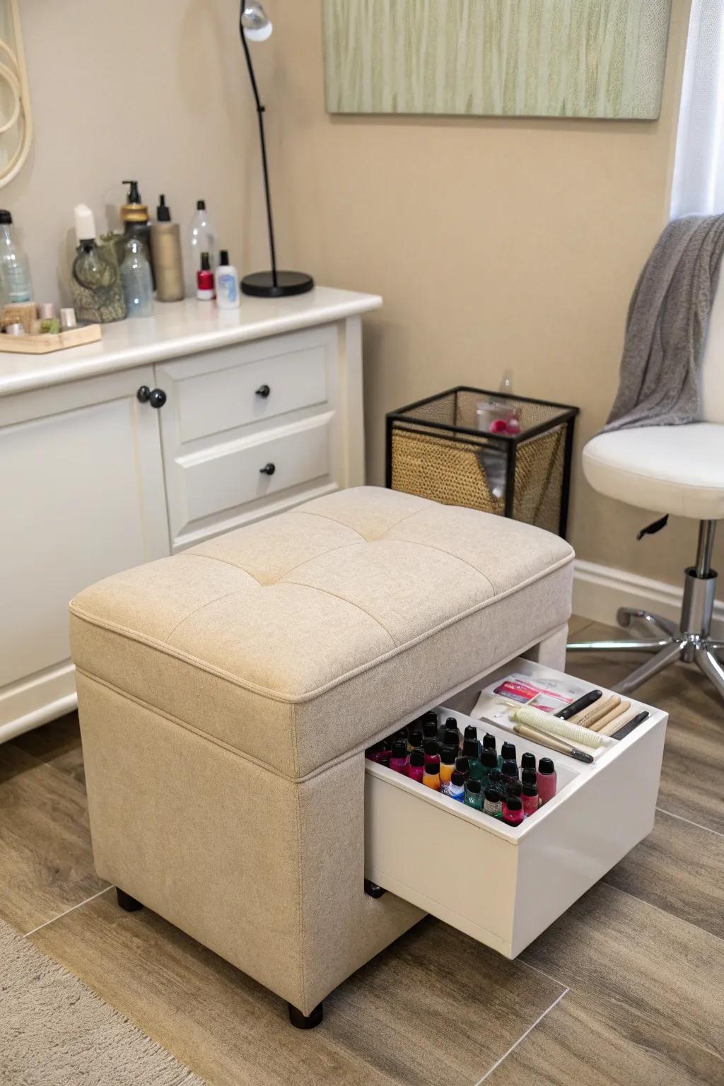 Seats that cleverly conceal your must-haves.