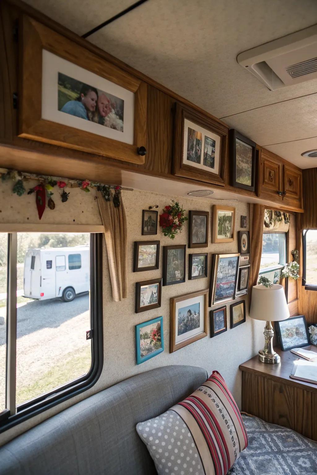 Wall art lets you show off your personality and adds a homey touch to your RV.