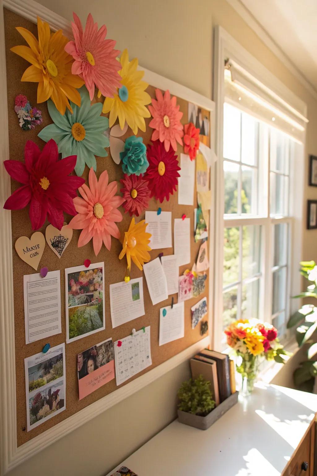 Bring the outdoors in using vibrant spring flowers.