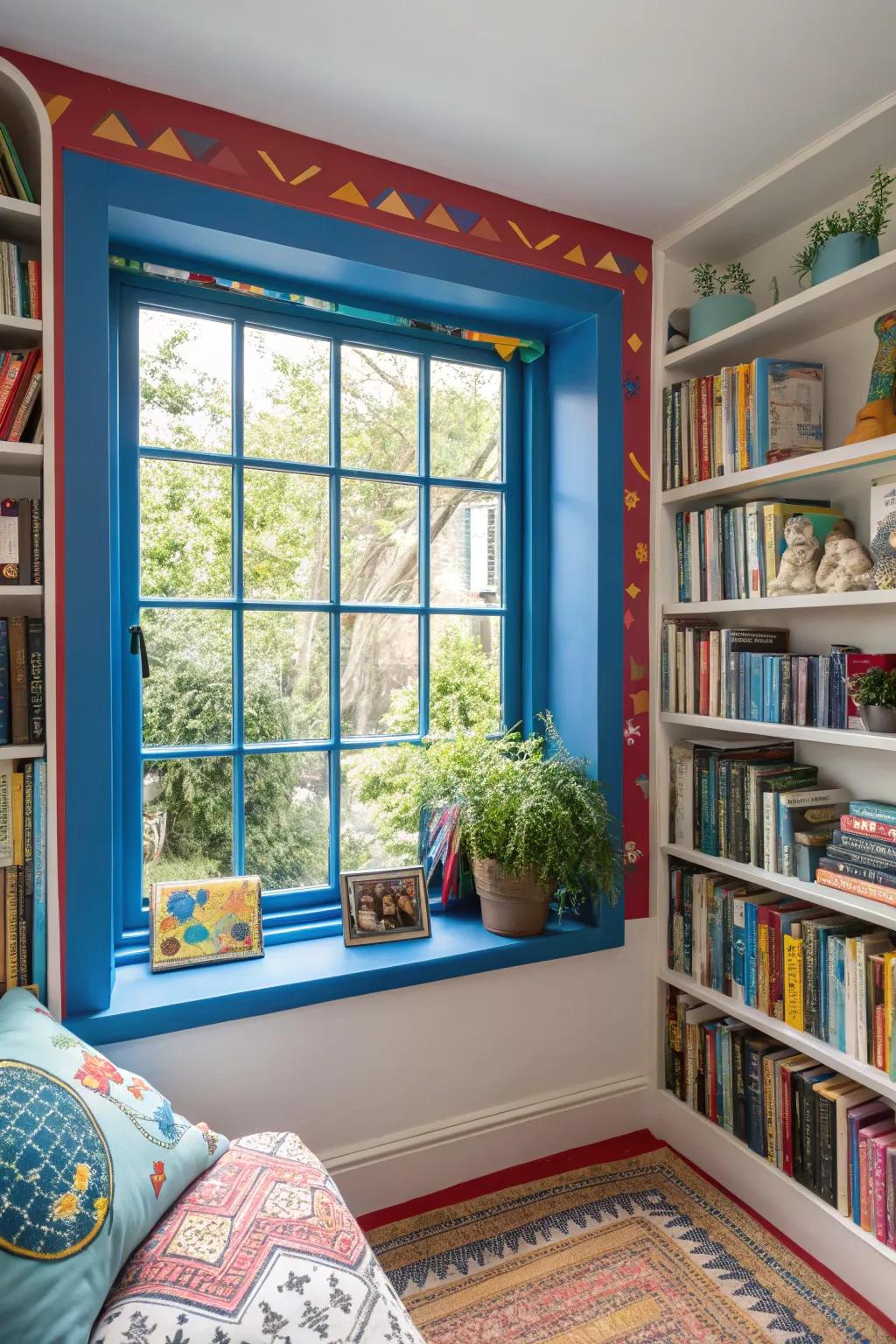 Vibrant trim converts windows into prominent features.