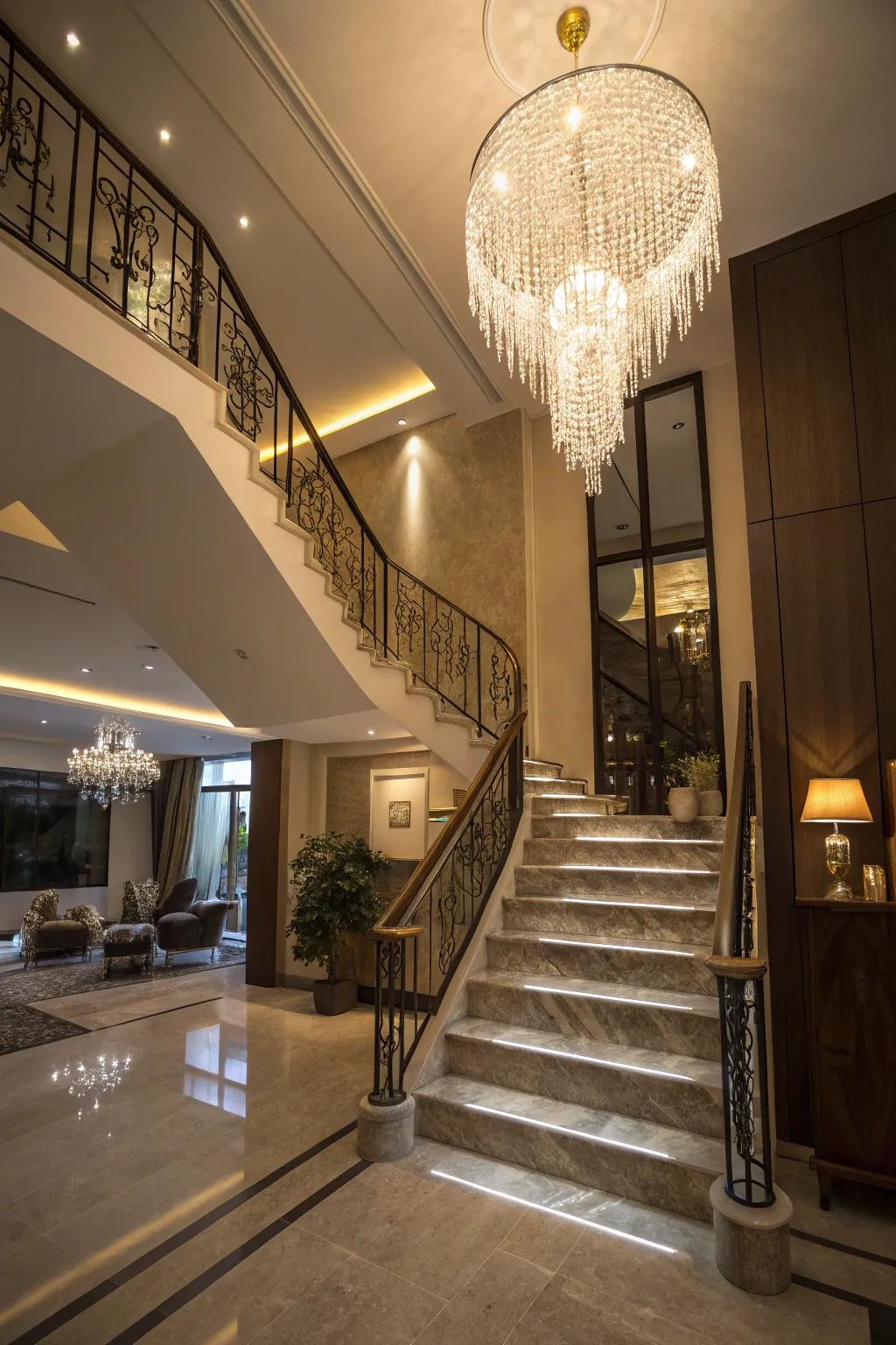 Light up your staircase with awesome statement lights.