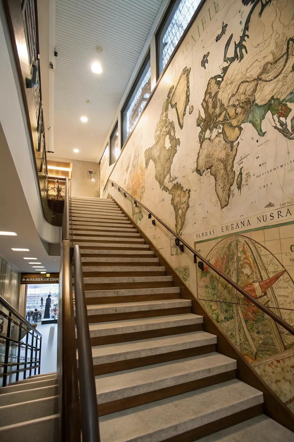 Return to the past using an antique atlas covering.