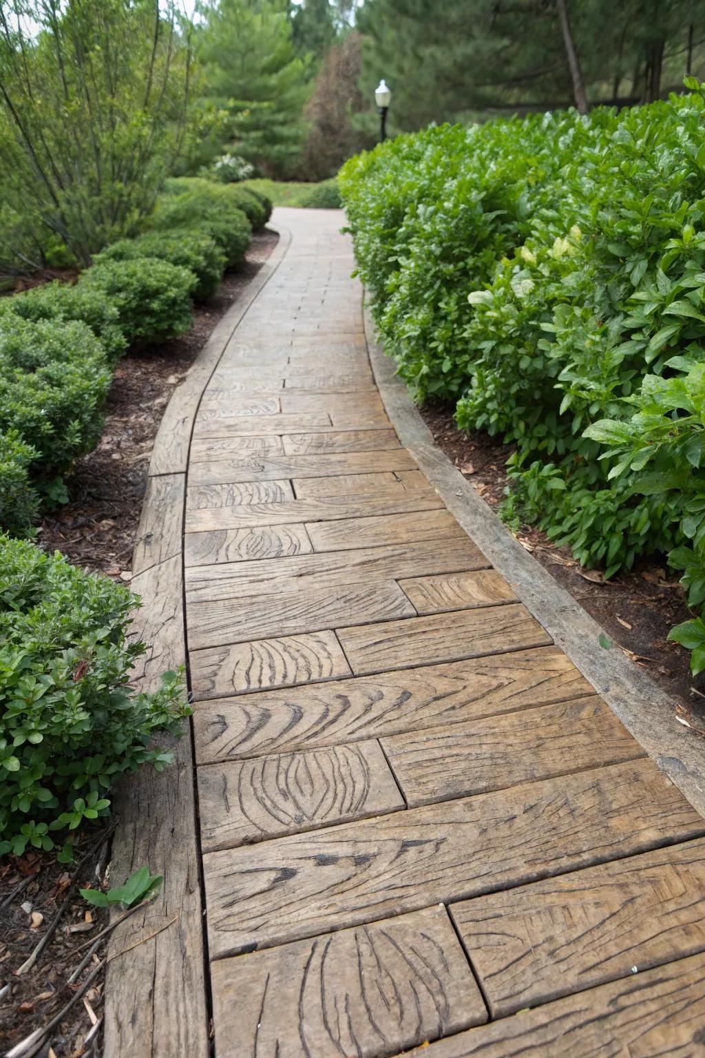 Revel in the rustic charm of wood with the resilience of concrete.