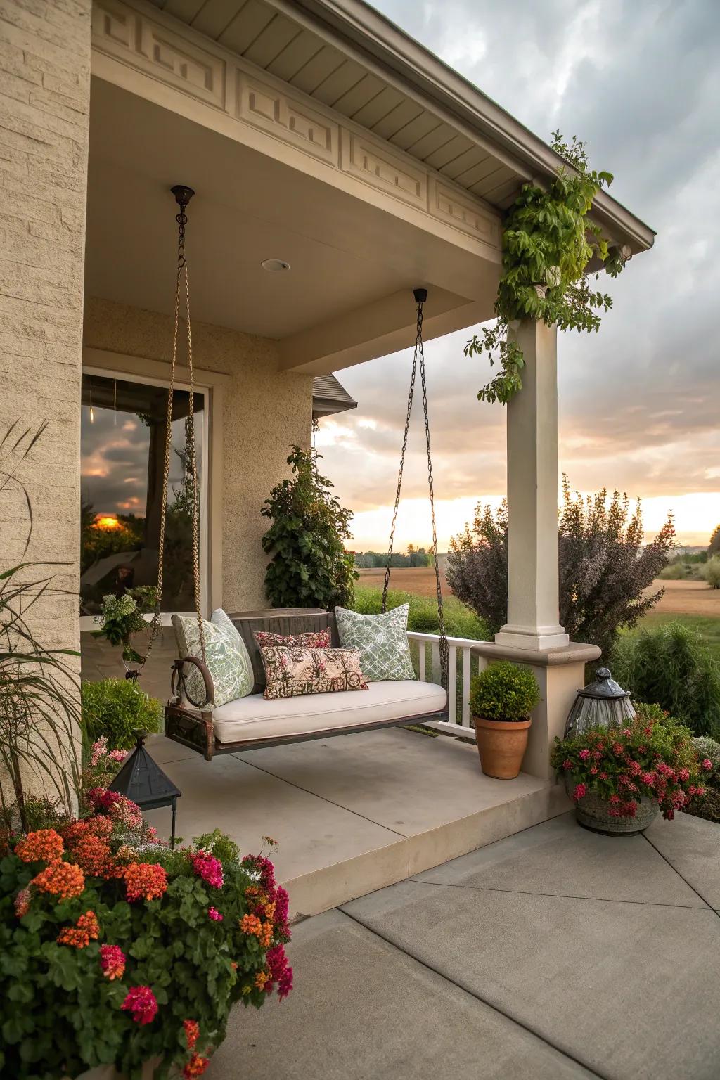 An inviting sitting area is perfect for unwinding with a view.