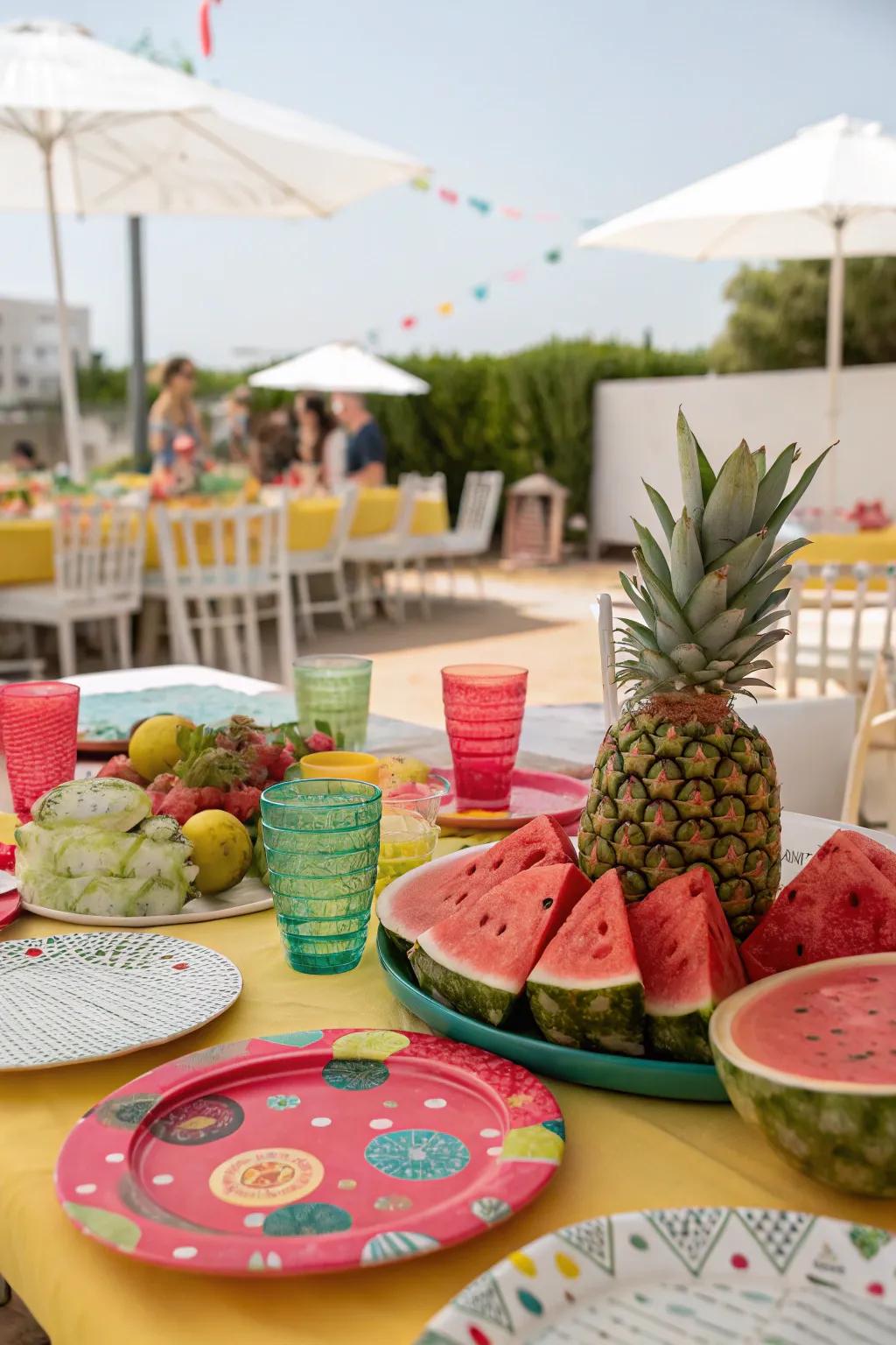 Turn your party into a fruity celebration with vibrant decor.