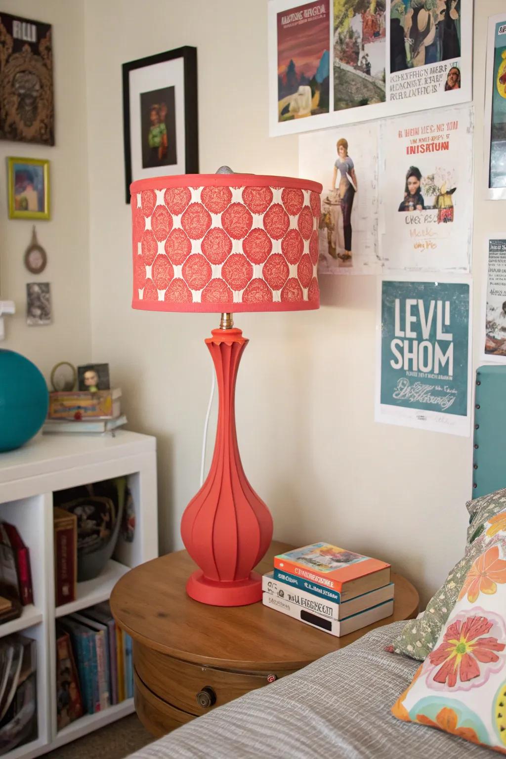 Decorative lamps inject distinct character into the space.