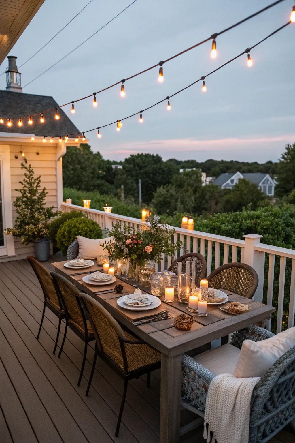 Savor meals outdoors with a dining arrangement that encourages you to linger.